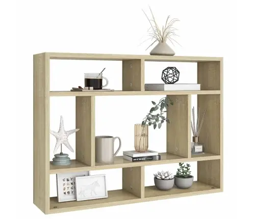 Sienas Plaukts, Ozolkoka Krāsa, 75X16X55 Cm, Inženierijas Koks Vidaxl