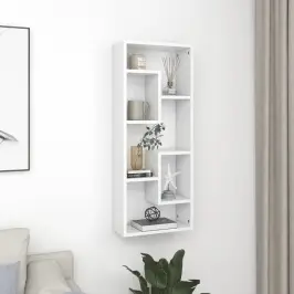 Sienas Plaukts, Balts, 36X16X90 Cm, Inženierijas Koks Vidaxl