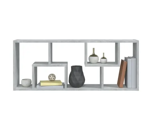 Sienas Plaukts, Betona Pelēks, 36X16X90 Cm, Inženierijas Koks Vidaxl