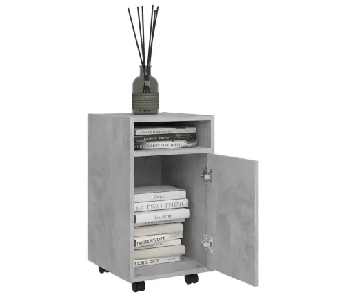 Kummut Ratastega, Betoonhall, 33X38X60 cm Tehispuit