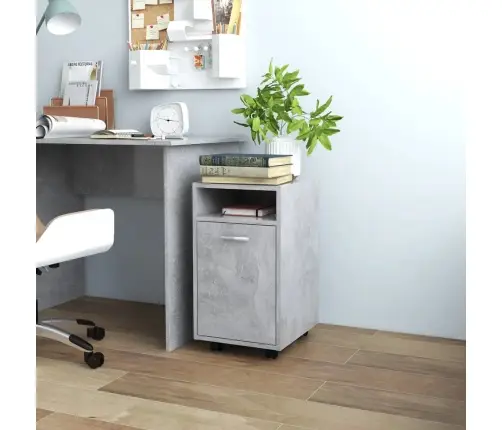 Kummut Ratastega, Betoonhall, 33X38X60 cm Tehispuit