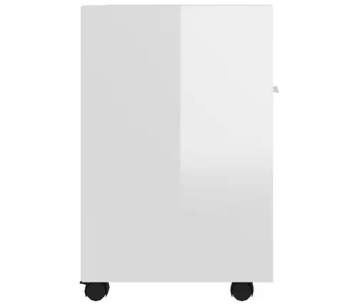 Šoninė Spintelė Su Ratukais, Balta, 33X38X60cm Mediena, Blizgi