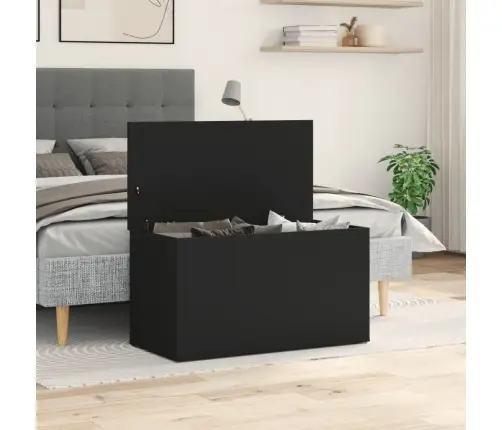 Daiktadėžė, Juodos Spalvos, 84X42X46cm Apdirbta Mediena