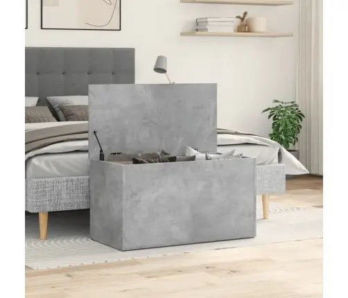 Uzglabāšanas Lāde, Betonpelēka, 84X42X46 Cm, Inženierijas Koks Vidaxl