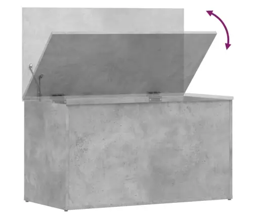 Uzglabāšanas Lāde, Betonpelēka, 84X42X46 Cm, Inženierijas Koks Vidaxl