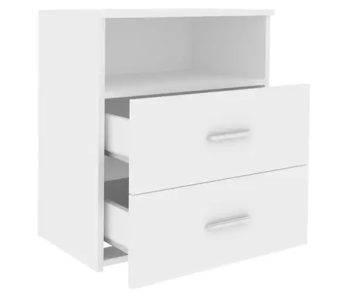 Naktsskapītis, Balts, 50X32X60 Cm Vidaxl