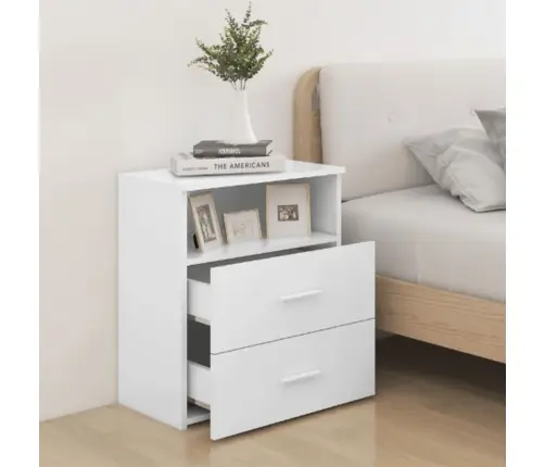 Naktsskapīši, 2 Gab., Balti, 50X32X60 Cm Vidaxl