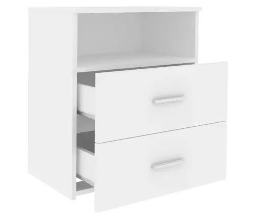 Naktsskapīši, 2 Gab., Balti, 50X32X60 Cm Vidaxl