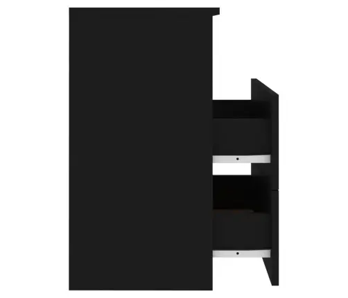 Naktinė Spintelė, Juodos Spalvos, 50X32X60Cm