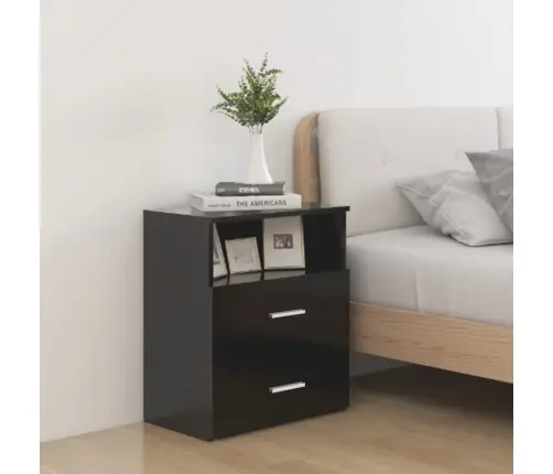 Naktinė Spintelė, Juodos Spalvos, 50X32X60Cm