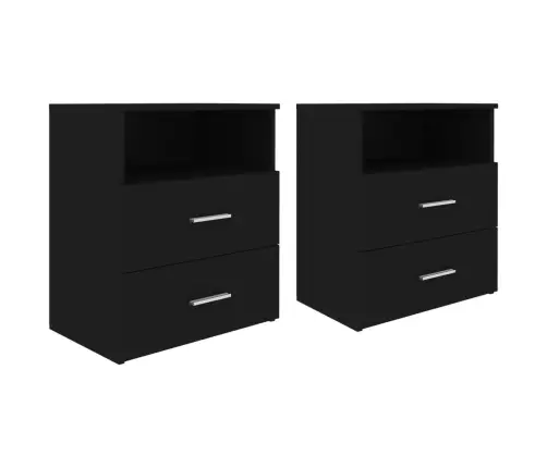 Naktsskapīši, 2 Gab., Melni, 50X32X60 Cm Vidaxl