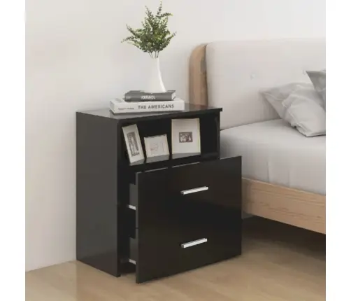 Naktsskapīši, 2 Gab., Melni, 50X32X60 Cm Vidaxl