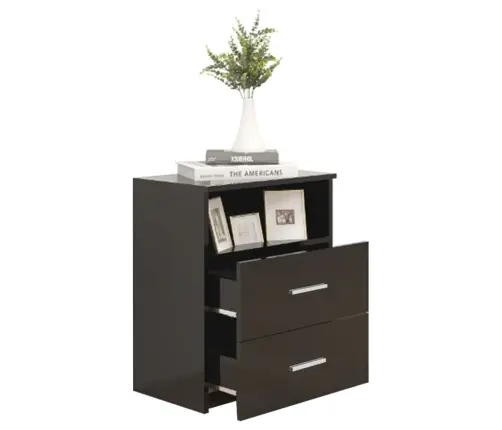 Naktsskapīši, 2 Gab., Melni, 50X32X60 Cm Vidaxl