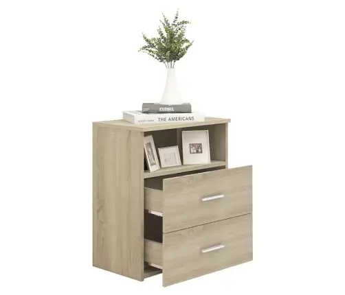 Naktsskapītis, Ozolkoka Krāsa, 50X32X60 Cm Vidaxl