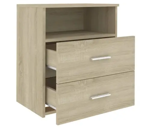 Naktsskapītis, Ozolkoka Krāsa, 50X32X60 Cm Vidaxl