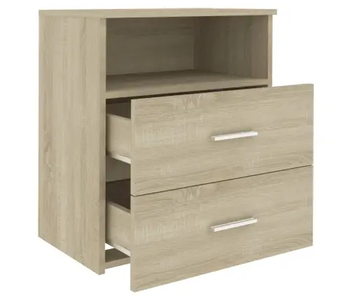 Naktsskapīši, 2 Gab., Ozolkoka Krāsa, 50X32X60 Cm Vidaxl