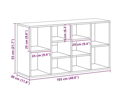 Jalatsipink, Valge, 103 X 30 X 55 cm Tehispuit