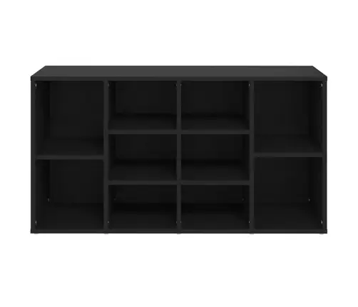 Apavu Plaukts, Melns, 103X30X55 Cm, Inženierijas Koks Vidaxl