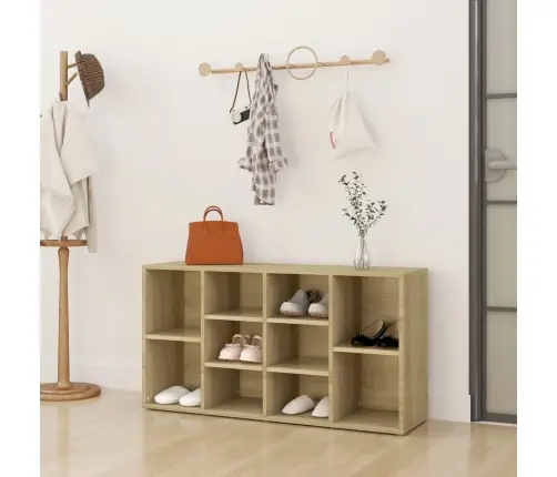 Apavu Plaukts, Ozolkoka Krāsa, 103X30X55Cm, Inženierijas Koks Vidaxl