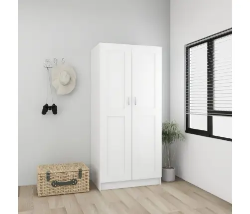 Garderoob, Valge 82,5 X 51,5 X 180 cm Tehispuit Garderoob, Valge 82,5 X 51,5 X 180 cm Tehispuit