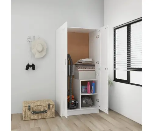 Garderoob, Valge 82,5 X 51,5 X 180 cm Tehispuit Garderoob, Valge 82,5 X 51,5 X 180 cm Tehispuit