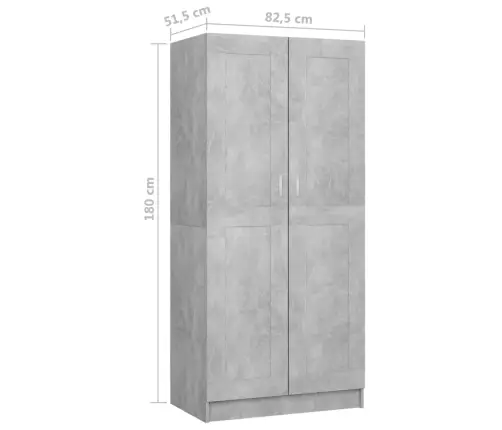 Garderoob, Betoonhall, 82,5 X 51,5 X 180 cm Puitlaastplaat