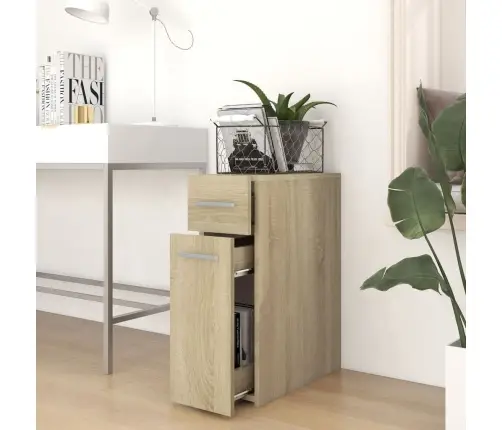 Vaistų Spintelė, Sonoma Ąžuolo, 20X45,5X60cm Apdirbta Mediena