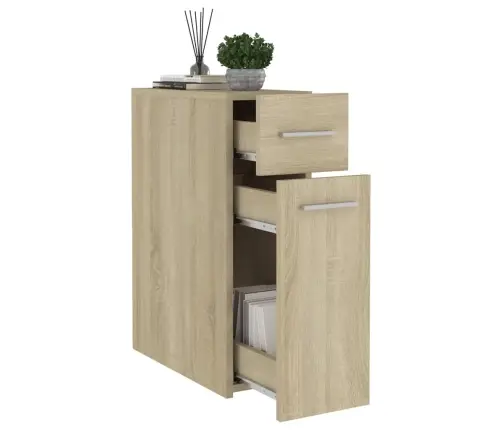 Vaistų Spintelė, Sonoma Ąžuolo, 20X45,5X60cm Apdirbta Mediena