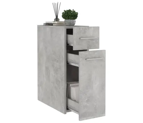 Atvilktņu Skapis, Betona Pelēks, 20X45,5X60Cm Inženierijas Koks Vidaxl