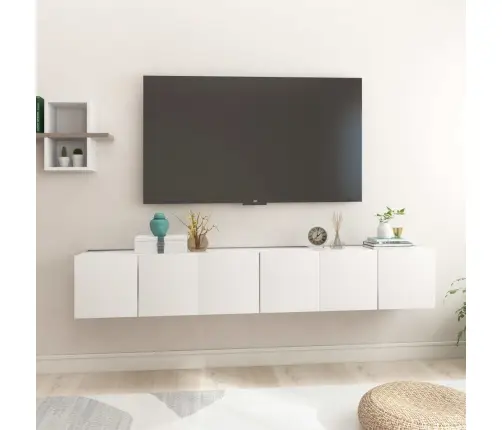 Seina Telerikapid, 3 Tk, Valge, 60 X 30 X 30 Cm