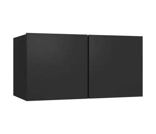 Seina Telerikapid 3 Tk, Must 60X30X30 Cm