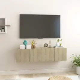 Piekarami Tv Skapīši, 2 Gab., Ozolkoka Krāsa, 60X30X30 Cm Vidaxl