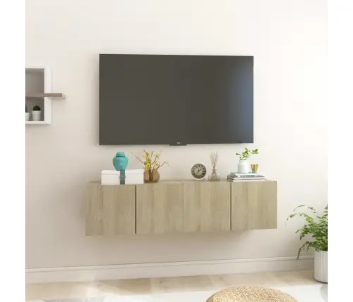 Piekarami Tv Skapīši, 2 Gab., Ozolkoka Krāsa, 60X30X30 Cm Vidaxl