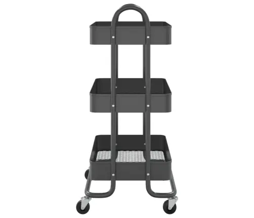 Vežimėlis, 3 Aukštų, Antracito, 43X34X79cm Plienas