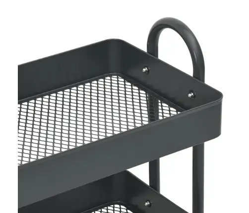 Vežimėlis, 3 Aukštų, Antracito, 43X34X79cm Plienas