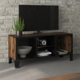 Tv Skapītis, Senatnīgi Brūns, 105X36X47 Cm, Metāls Un Mdf Vidaxl