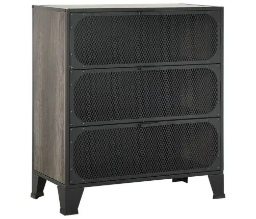 Skapītis, Pelēks, 72X36X82 Cm, Metāls Un Mdf Vidaxl