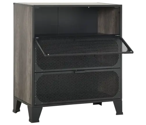 Skapītis, Pelēks, 72X36X82 Cm, Metāls Un Mdf Vidaxl