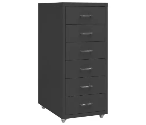 Mobiilne Kontorikapp, Antratsiit, 28 X 41 X 69 cm Metall Mobiilne Kontorikapp, Antratsiit, 28 X 41 X 69 cm Metall