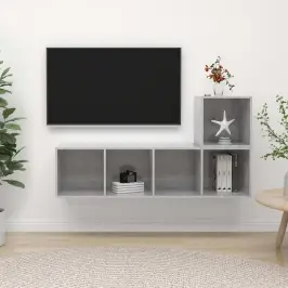 2-Osaline Telerikappide Komplekt, Betoonhall, Puitlaastplaat