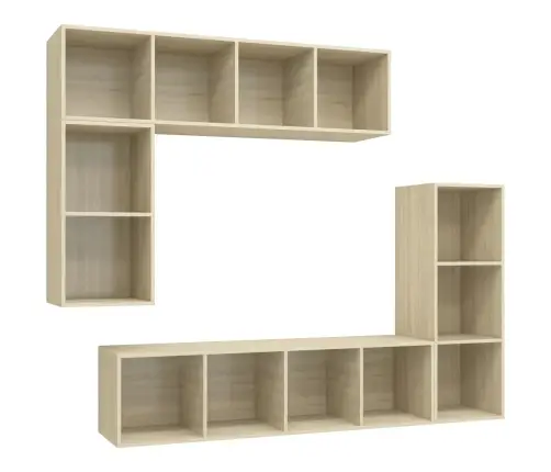 4-Daļīgs Tv Skapīšu Komplekts, Ozola Krāsa, Inženierijas Koks Vidaxl 4-Daļīgs Tv Skapīšu Komplekts, Ozola Krāsa, Inženierijas Koks Vidaxl