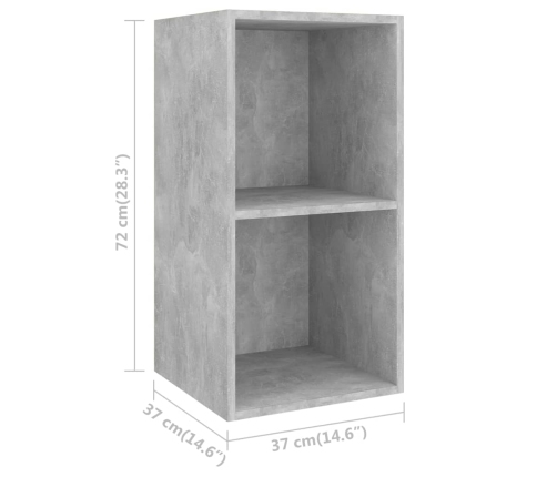 4-Osaline Telerikappide Komplekt, Betoonhall, Puitlaastplaat