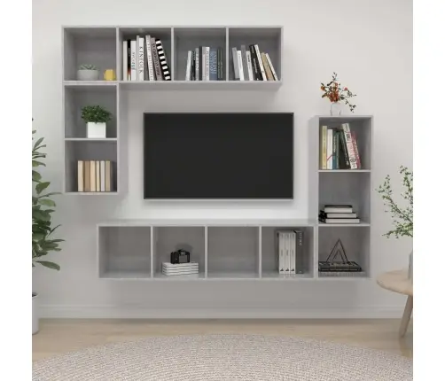 4-Osaline Telerikappide Komplekt, Betoonhall, Puitlaastplaat