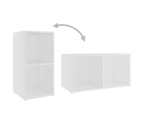 Tv Plaukti, 2 Gab., Balti, 72X35X36,5 Cm, Inženierijas Koks Vidaxl