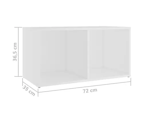 Tv Plaukti, 2 Gab., Balti, 72X35X36,5 Cm, Inženierijas Koks Vidaxl