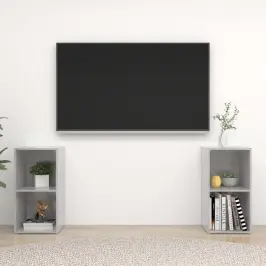 Televizoriaus Spintelės, 2Vnt., Betono, 72X35X36,5cm Mediena