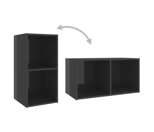 Tv Plaukti, 2 Gb. Spīdīgi Pelēki 72X35X36,5Cm Inženierijas Koks Vidaxl