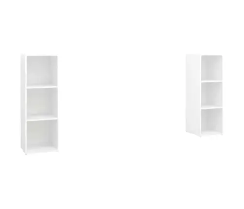 Tv Plaukti, 2 Gab., Balti, 107X35X37 Cm, Inženierijas Koks Vidaxl