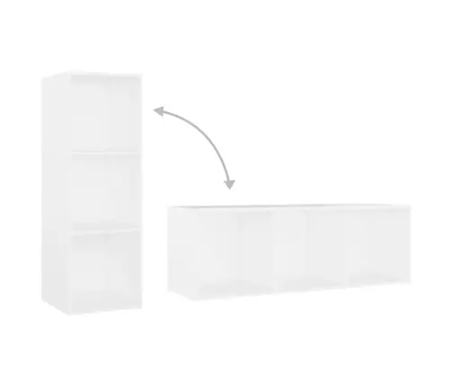 Tv Plaukti, 2 Gab., Balti, 107X35X37 Cm, Inženierijas Koks Vidaxl