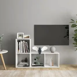 Tv Plaukti, 2 Gab., Balti, 72X35X36,5 Cm, Inženierijas Koks Vidaxl
